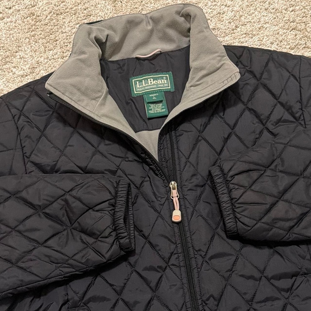 Y2K Vintage L.L.Bean Quilted Insulated Jacket | Black | Large